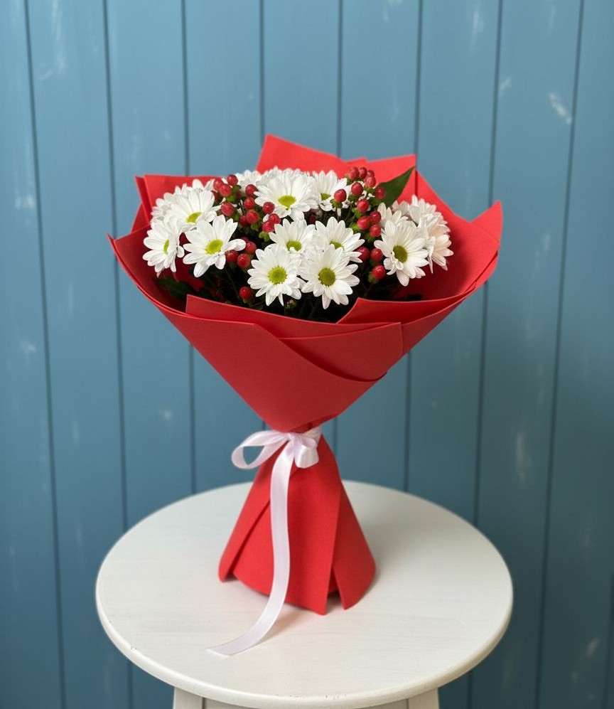 Букет цветов из: Хризантемы в Савинской