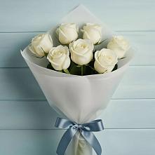 Букет 7 Белых роз Эдлесс Лав #REPLACE_PRED# Савинской