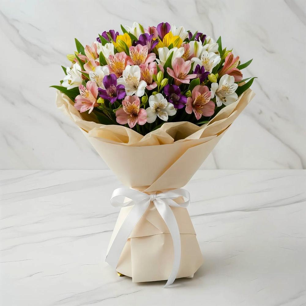 Букет цветов из: Альстромерии в Савинской