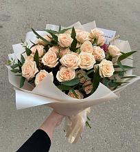 Букет Кремовые розы Латте в Савинской