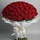 Букет 101 Красная роза Блэк Мэджик в Савинской