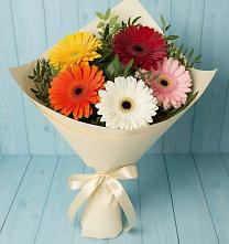 Букет цветов из:  Герберы в Савинской