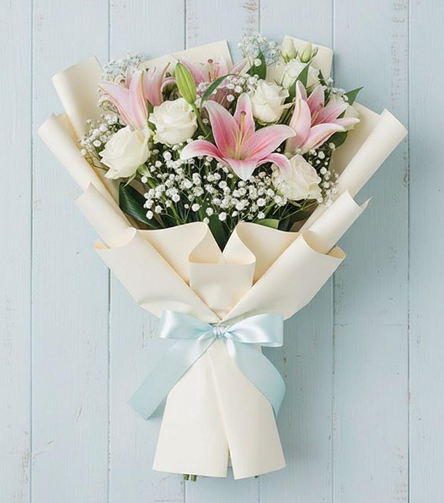 Букет цветов из: Лилии в Савинской