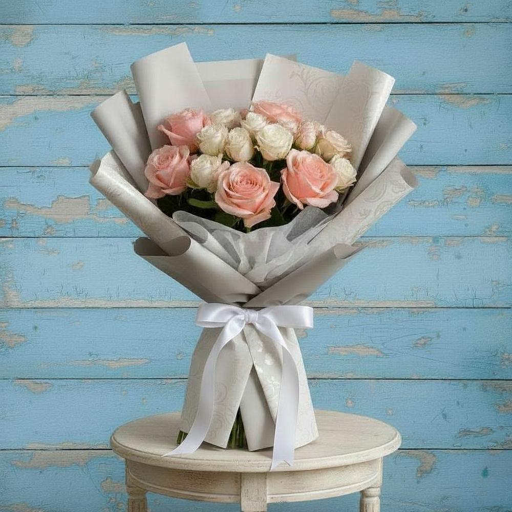 Букет цветов из: Розы в Савинской