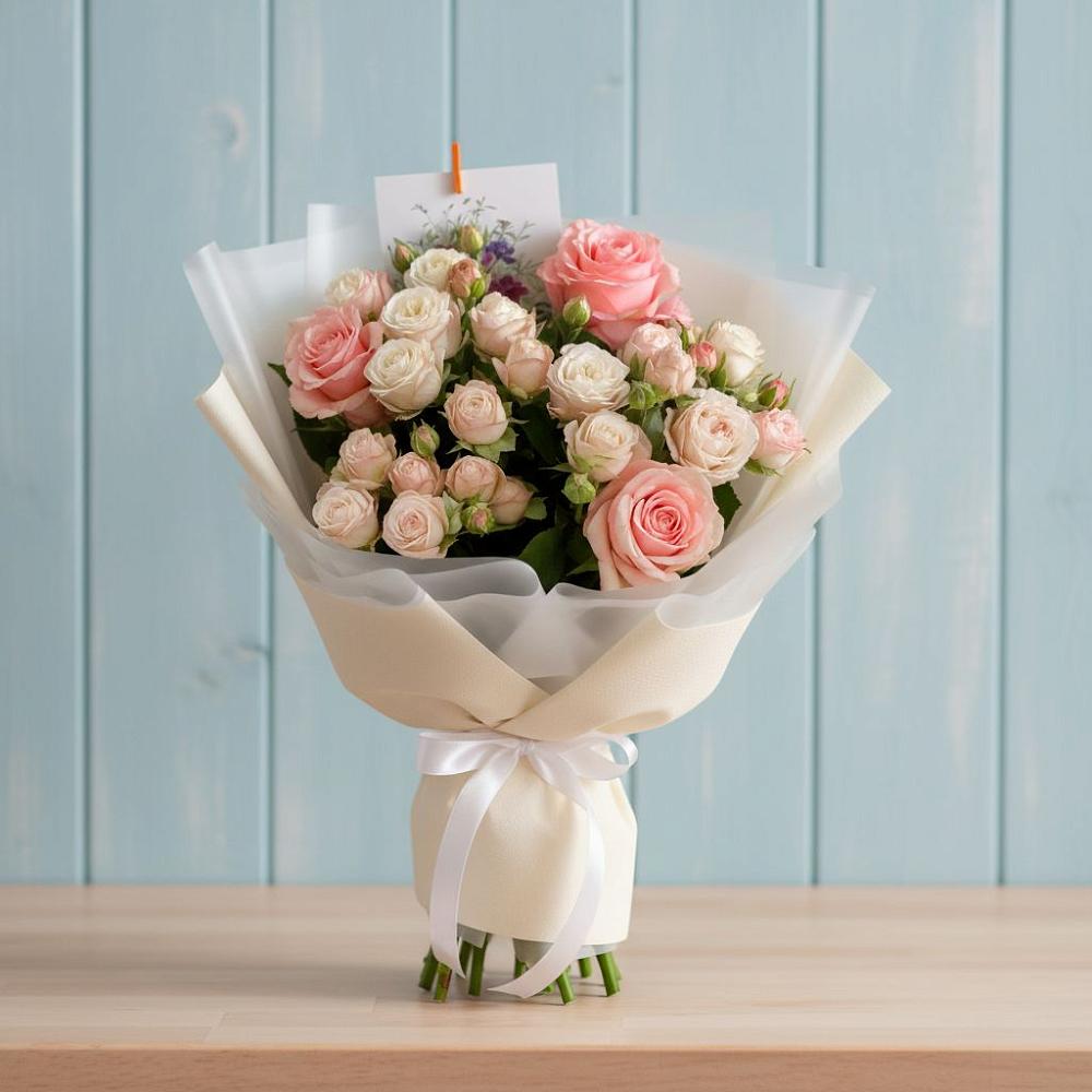 Букет цветов из: Розы в Савинской