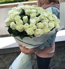 Букет 35 Белых роз #REPLACE_PRED# Савинской