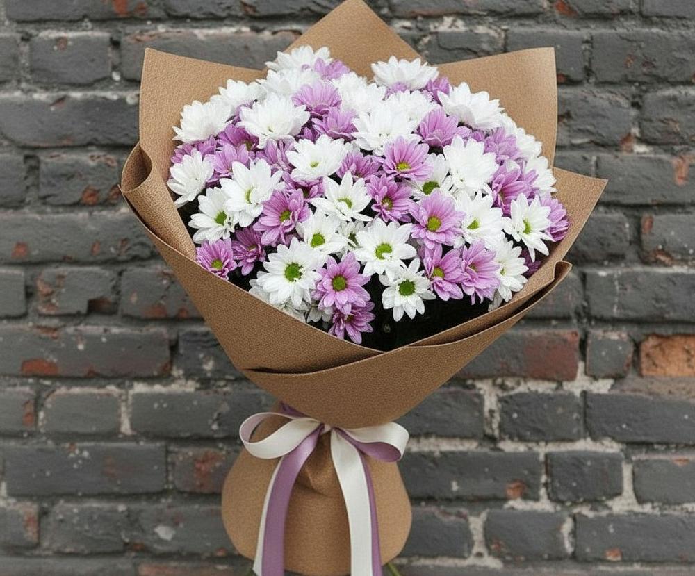 Букет цветов из: Хризантемы в Савинской