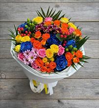 Букет цветов из:  Розы и Хризантемы в Савинской