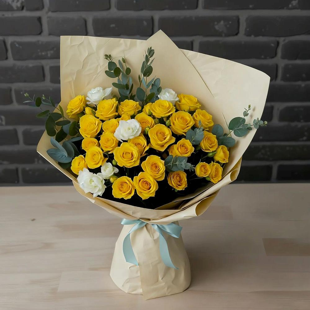 Букет цветов из: Розы в Савинской