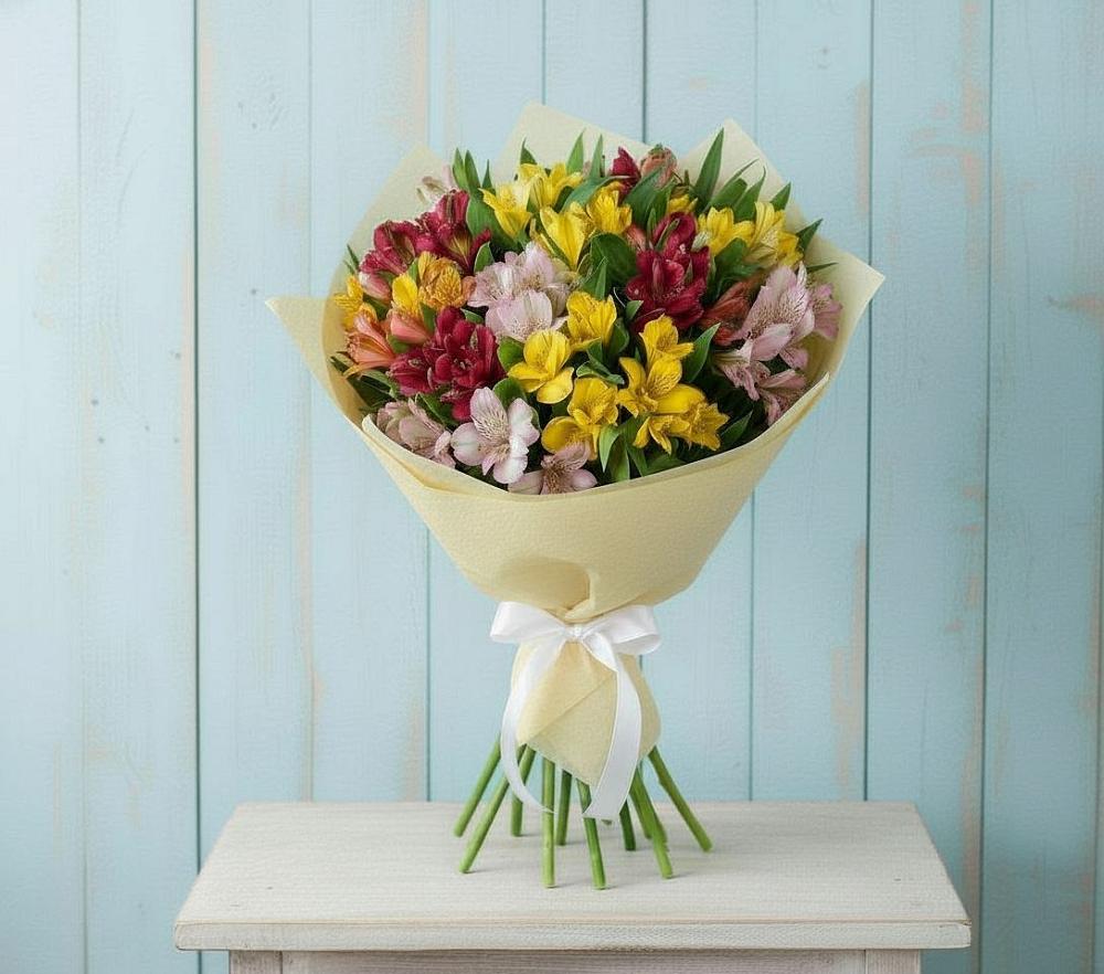 Букет цветов из: Альстромерии в Савинской