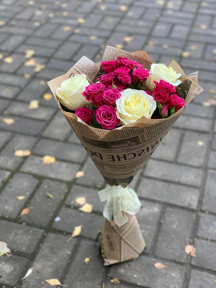 Букет цветов из: Розы в Савинской