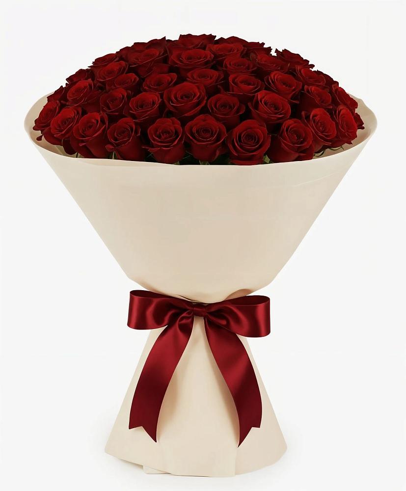 Букет 101 Бордовая роза Блэк Бакарра в Савинской