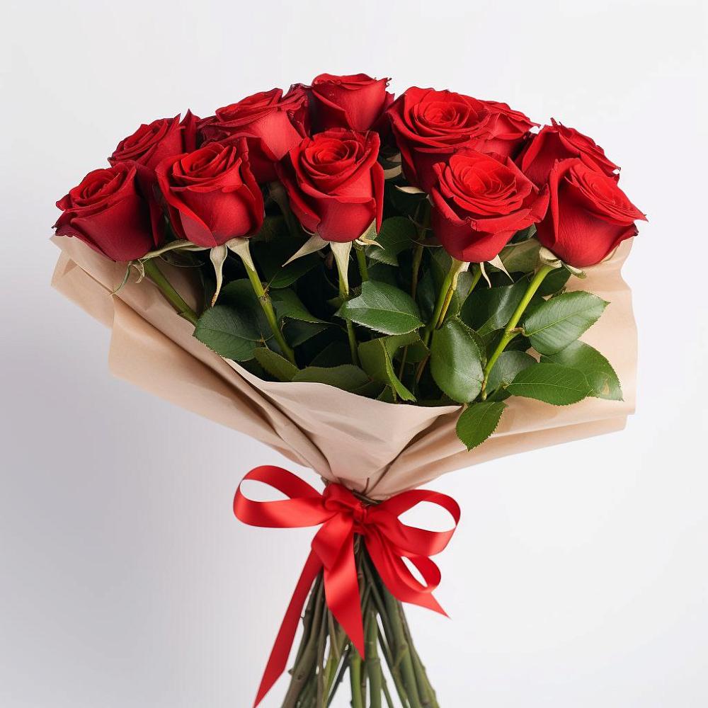 Букет 11 Красных роз Эдлесс Лав в Савинской